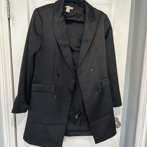 HM luxe black blazer dress